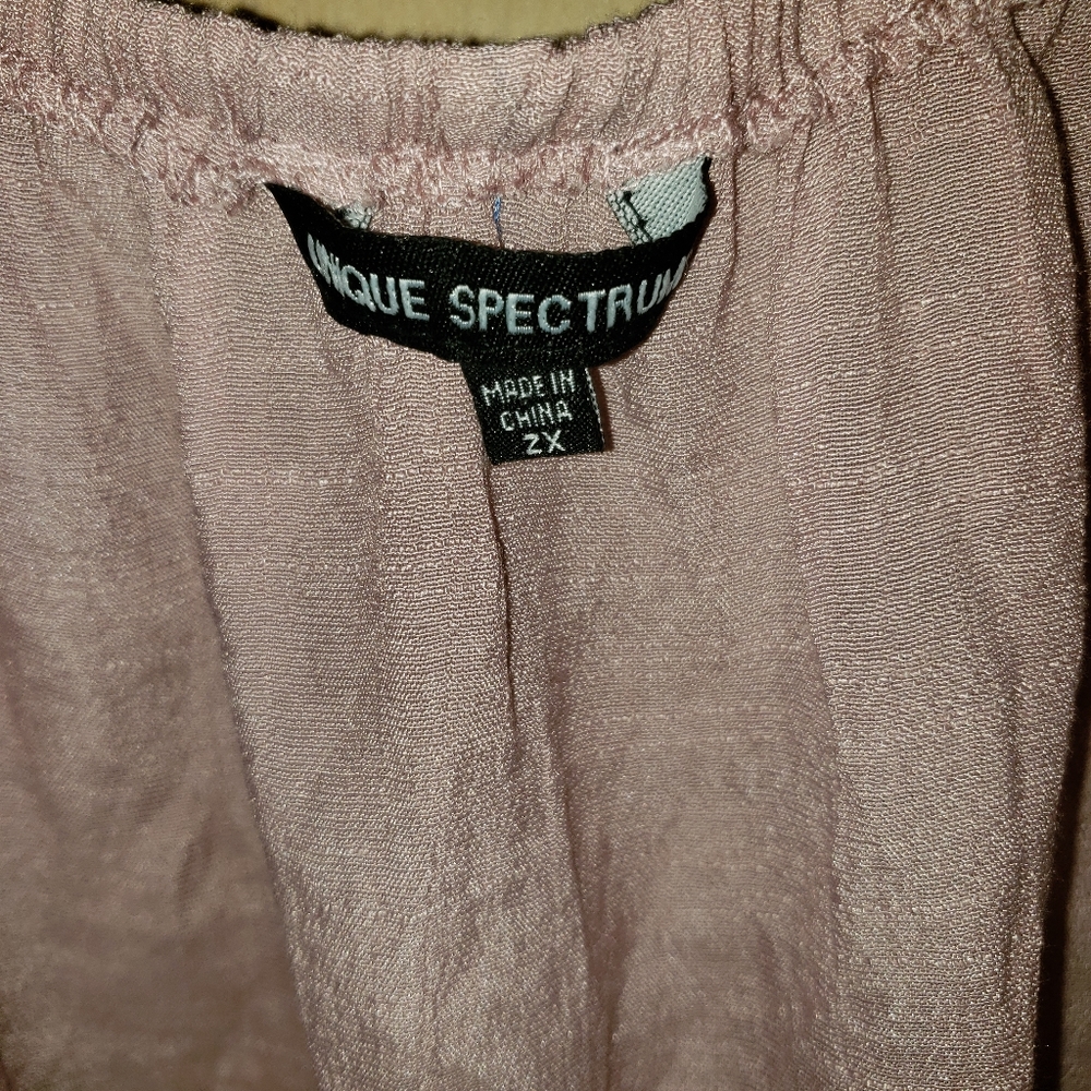 Womens plus sz 2X shirt Unique Spectrum Off the shoulder Lace pretty - Picture 5 of 6
